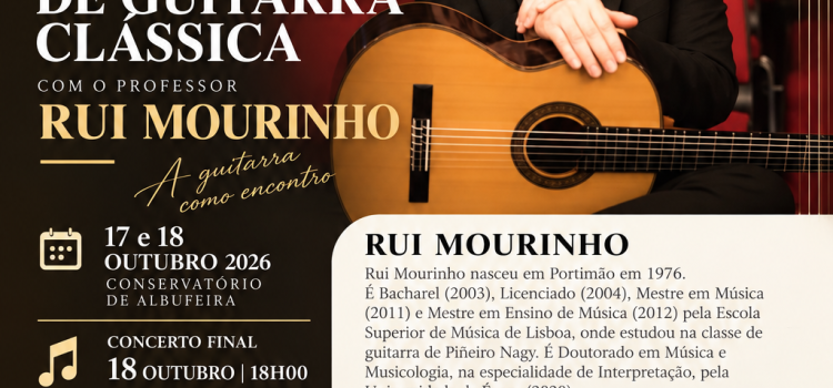 Masterclasse de Guitarra Clássica — 17 e 18 de outubro de 2026